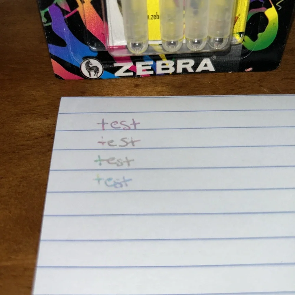 Vintage 1990's Zebra Super Marble Rainbow Gel Pen Acid Free 0.8mm